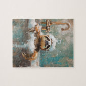 Cute Luiaard in Bubbelbad Legpuzzel (Horizontaal)