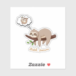 Cute Luiaard Sticker – Knus Ontspannende Dieren Vi