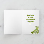 Cute Luiaard Verjaardag Vouwbare Wenskaart Kaart (Binnen)