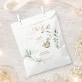 Cute Luiaards Groene Gouden Baby Shower  Bedankzakje (Geknipt)