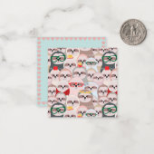 Cute Luiaards Notitiekaartje (Voorkant / Achterkant in situ)