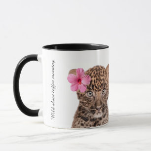 Cute luipaard koffiekop mok