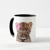 Cute luipaard koffiekop  mok (Voorkant links)