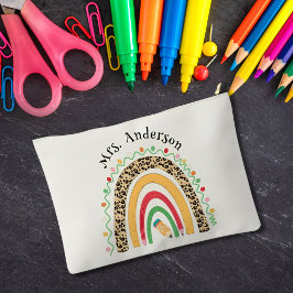 Cute Luipaard Regenboog Leraren Dag Cadeaus Ecru W Etui