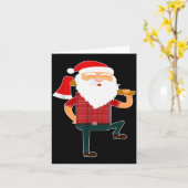 Cute Lumberjack Santa Funny Ugly Christmas Axe Hat Kaart (Gele Bloem)
