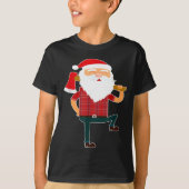 Cute Lumberjack Santa Funny Ugly Christmas Axe Hat T-shirt (Voorkant)
