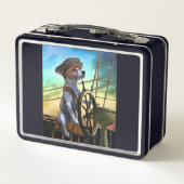 cute lunch box for kids with pirate dog design (Achterkant)