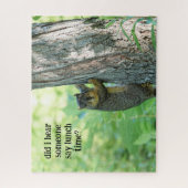 Cute lunchtijd eekhoorn, natuur minnaar legpuzzel (Verticaal)