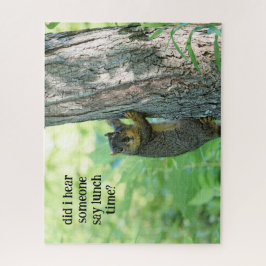 Cute lunchtijd eekhoorn, natuur minnaar legpuzzel