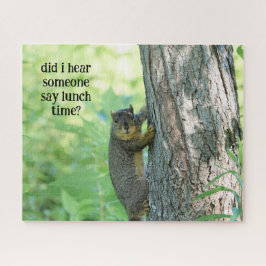 Cute lunchtijd eekhoorn, natuur minnaar legpuzzel