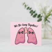 Cute Lungs - Human Biology Briefkaart (Staand voorkant)