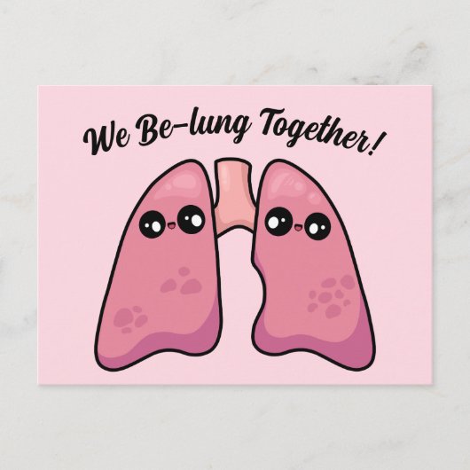 Cute Lungs - Human Biology Briefkaart (Voorkant)