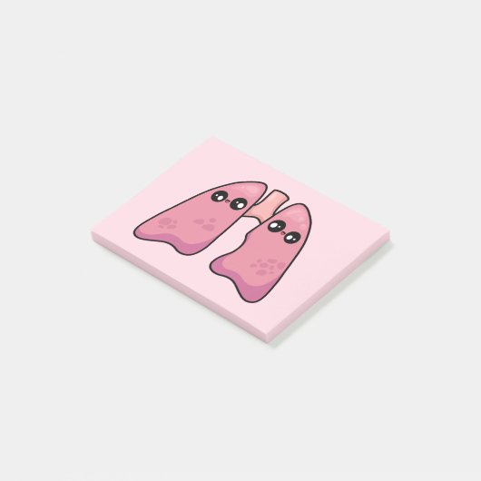 Cute Lungs - Human Biology Post-it® Notes (Schuin)