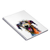 Cute Lurcher | Kleurenvormig lurkerontwerp Notitieboek (Rechterzijde)