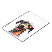 Cute Lurcher | Kleurenvormig lurkerontwerp Notitieboek (Linkerzijde)
