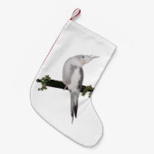 Cute Lutino Cockatiel Bird Ivy Perch Animal Kleine Kerstsok (Voorkant (Hangend))