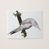 Cute Lutino Cockatiel Bird Ivy Perch Animal Legpuzzel (Horizontaal)