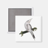 Cute Lutino Cockatiel Bird Ivy Perch Animal Magneet (Voorkant / Achterkant)