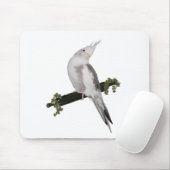 Cute Lutino Cockatiel Bird Ivy Perch Animal Muismat (Met muis)