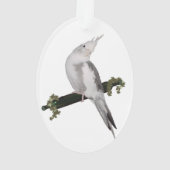 Cute Lutino Cockatiel Bird Ivy Perch Animal Ornament (achterkant)