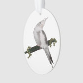 Cute Lutino Cockatiel Bird Ivy Perch Animal Ornament (voorkant)