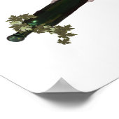 Cute Lutino Cockatiel Bird Ivy Perch Animal Poster (Hoek)