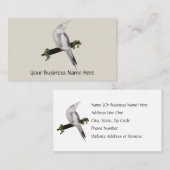 Cute Lutino Cockatiel Bird Ivy Perch Animal Visitekaartje (Voorkant / Achterkant)