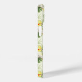Cute Lutino Cockatiel Tropical Plants Custom   Case-Mate iPhone Case (Achterkant / Rechts)