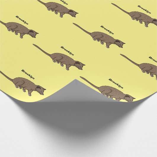 Cute luwak civet cartoon cadeaupapier (Hoek)