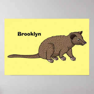 Cute luwak civet cartoon poster