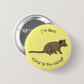Cute luwak civet cartoon ronde button 5,7 cm (Voorkant /achterkant)