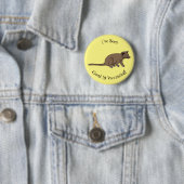 Cute luwak civet cartoon ronde button 5,7 cm (In situ)
