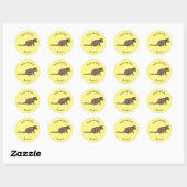 Cute luwak civet cartoon ronde sticker (Vel)