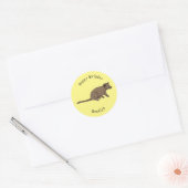 Cute luwak civet cartoon ronde sticker (Envelop)