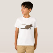 Cute luwak civet cartoon t-shirt (Voorkant volledig)