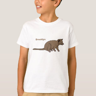 Cute luwak civet cartoon t-shirt
