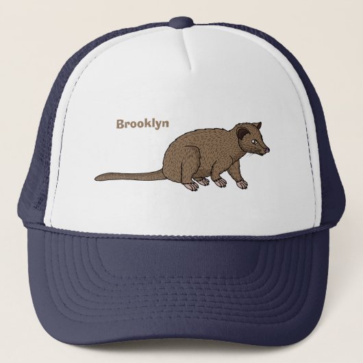 Cute luwak civet cartoon trucker pet (Voorkant)