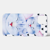 Cute Ma Baby Cat Love Waterverf Case-Mate iPhone Case (Achterkant (horizontaal))