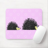 Cute Ma en Baby Hedgel Mousepad Muismat (Met muis)