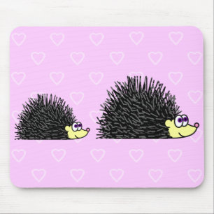 Cute Ma en Baby Hedgel Mousepad Muismat