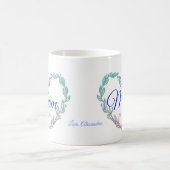 Cute Ma Heart Hummingbird Paars Blue Coffee Mok (Center)