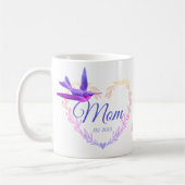 Cute Ma Heart Hummingbird Paars Pink Coffee Mok (Links)