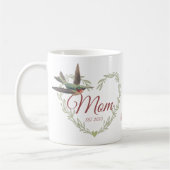 Cute Ma Heart Hummingbird Sage Green Coffee Mok (Links)