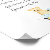 Cute Ma-osa Bar Teddy Bear Gender onthulling Poster (Hoek)