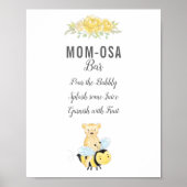 Cute Ma-osa Bar Teddy Bear Gender onthulling Poster (Voorkant)