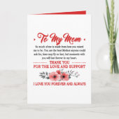 Cute Ma Poem voegt sentiment Moederdag toe Kaart (Voorkant)