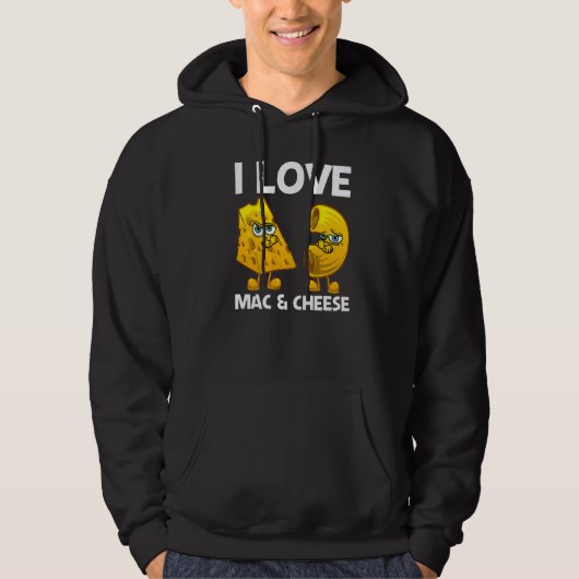 Cute Mac & Cheese For Men Women Macaroni Cheese Hoodie (Voorkant)
