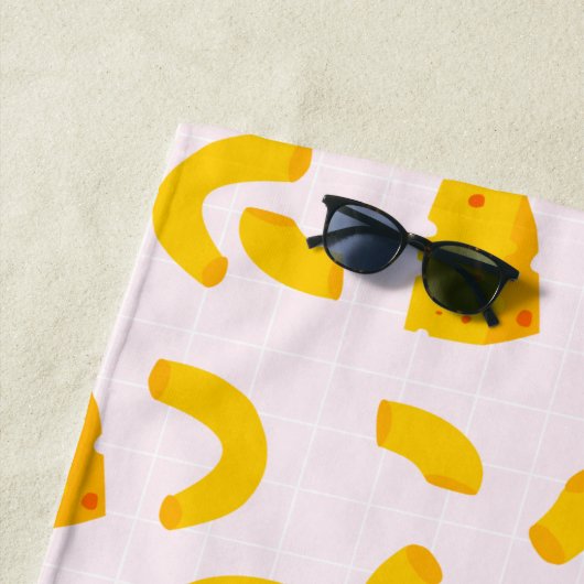 Cute Mac en Cheese Beach Towel Strandlaken (In situ)