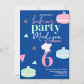 Cute Macaron Confetti Verjaardagsfeest Uitnodiging (Voorkant)