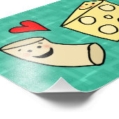 Cute Macaroni houdt van kaasafdrukken Foto Afdruk (Hoek)